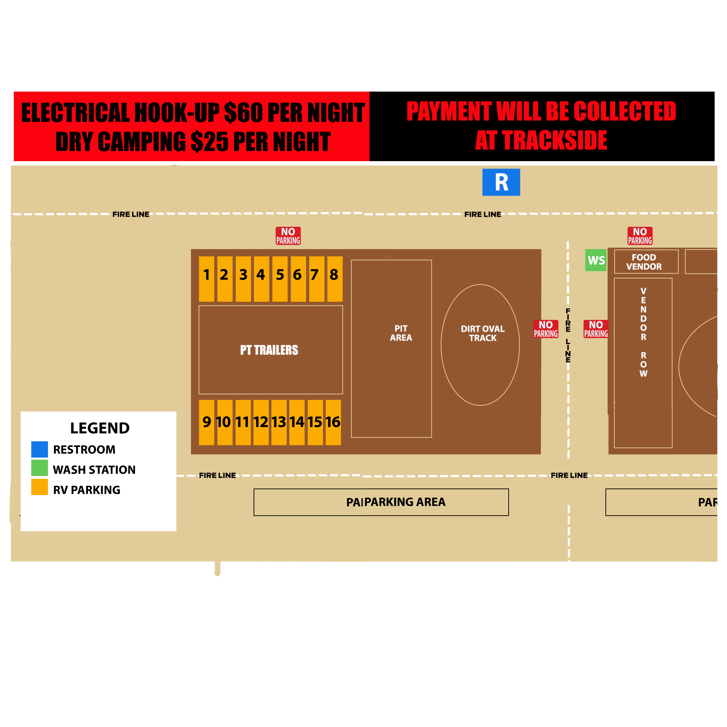 DIRT-OVAL RV PARKING